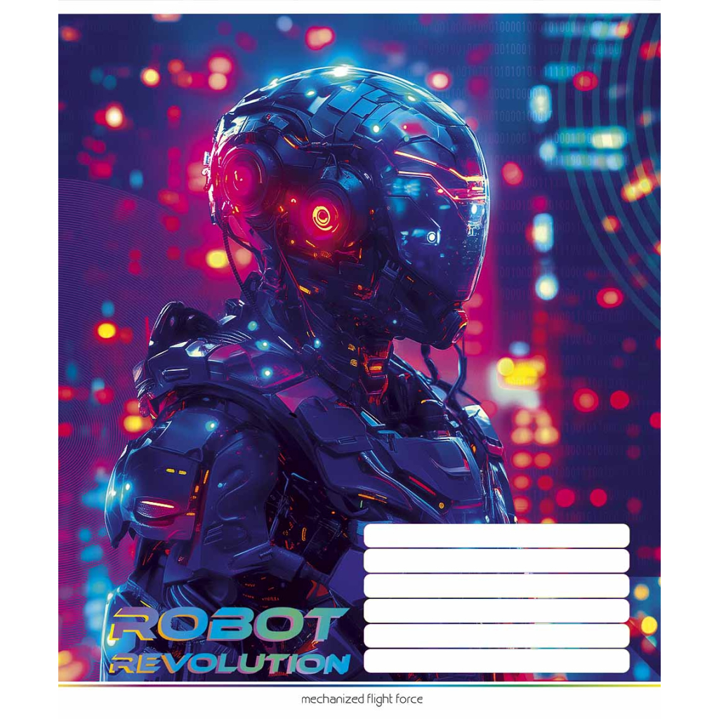 Зошит Школярик Robot Revolution 24 аркуша клітинка (024-3522K) - зображення 4
