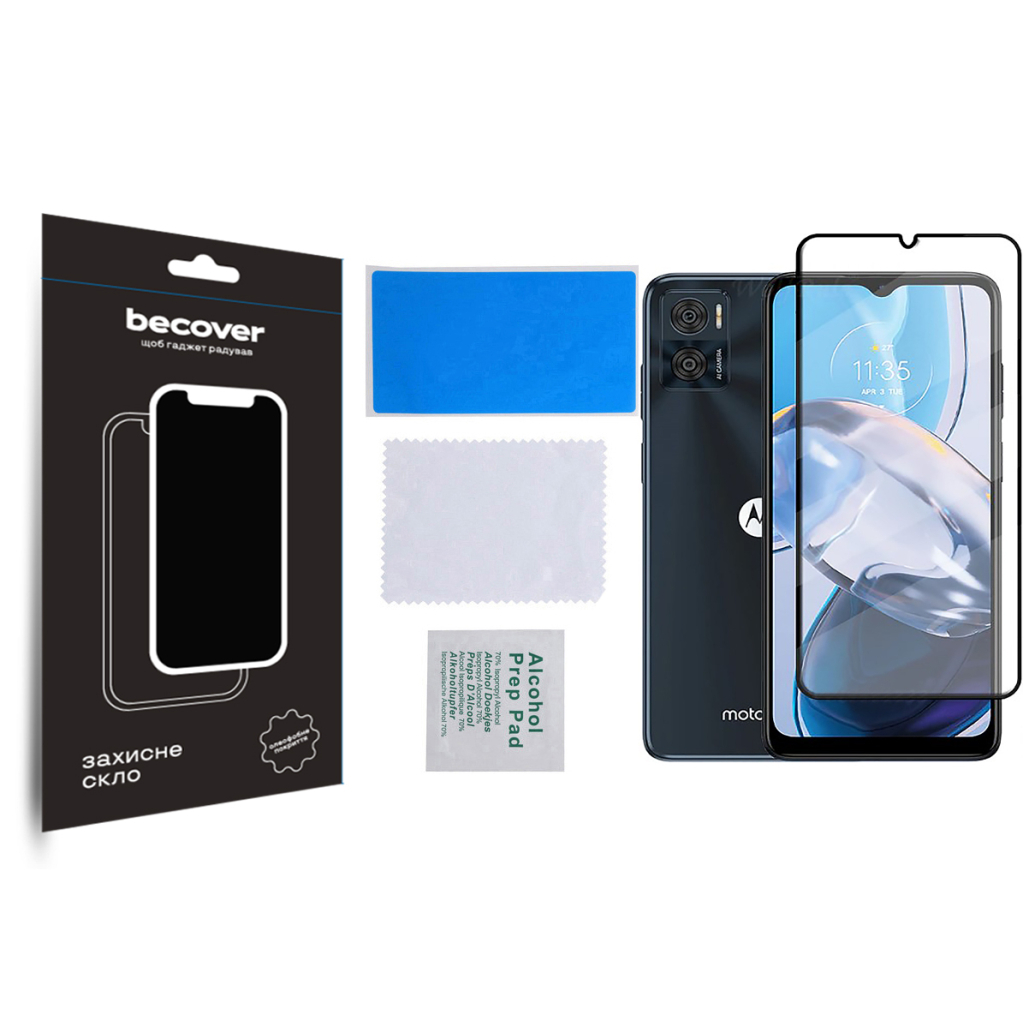 Скло захисне BeCover Motorola Moto E22/E22i Black (709731) - зображення 3