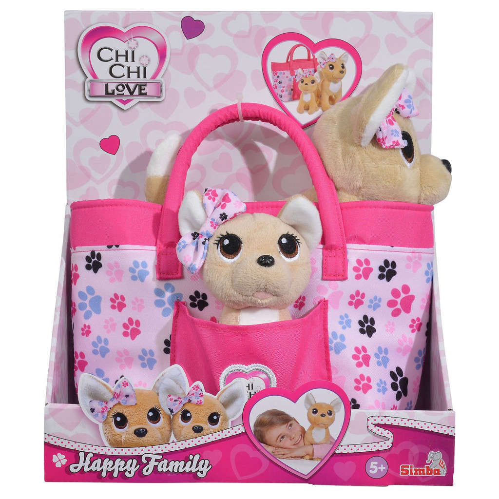 М'яка іграшка Simba Chi Chi Love Собачки Чихуахуа Щаслива сім'я зі сумочкою 20/1 (5893213) - зображення 3