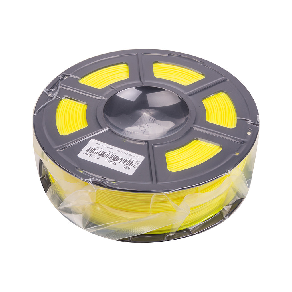 Пластик для 3D-принтера PowerPlant ABS, 1.75 мм, 1kg, yellow (PT812899) - зображення 1