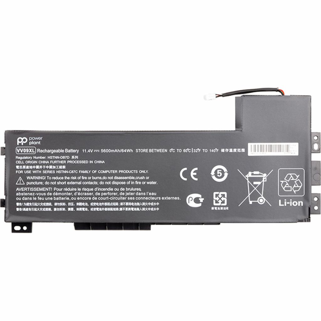 Акумулятор до ноутбука PowerPlant HP ZBook 15 G3 (VV09XL) 11.4V 5600mAh (NB461400) - зображення 1