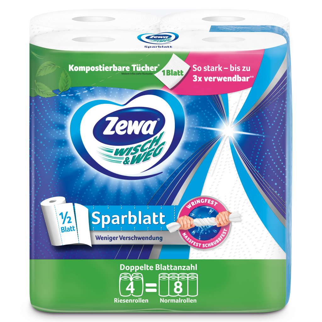 Паперові рушники Zewa Wisch & Weg 2 шари 4 рулони (7322541210841) - зображення 2