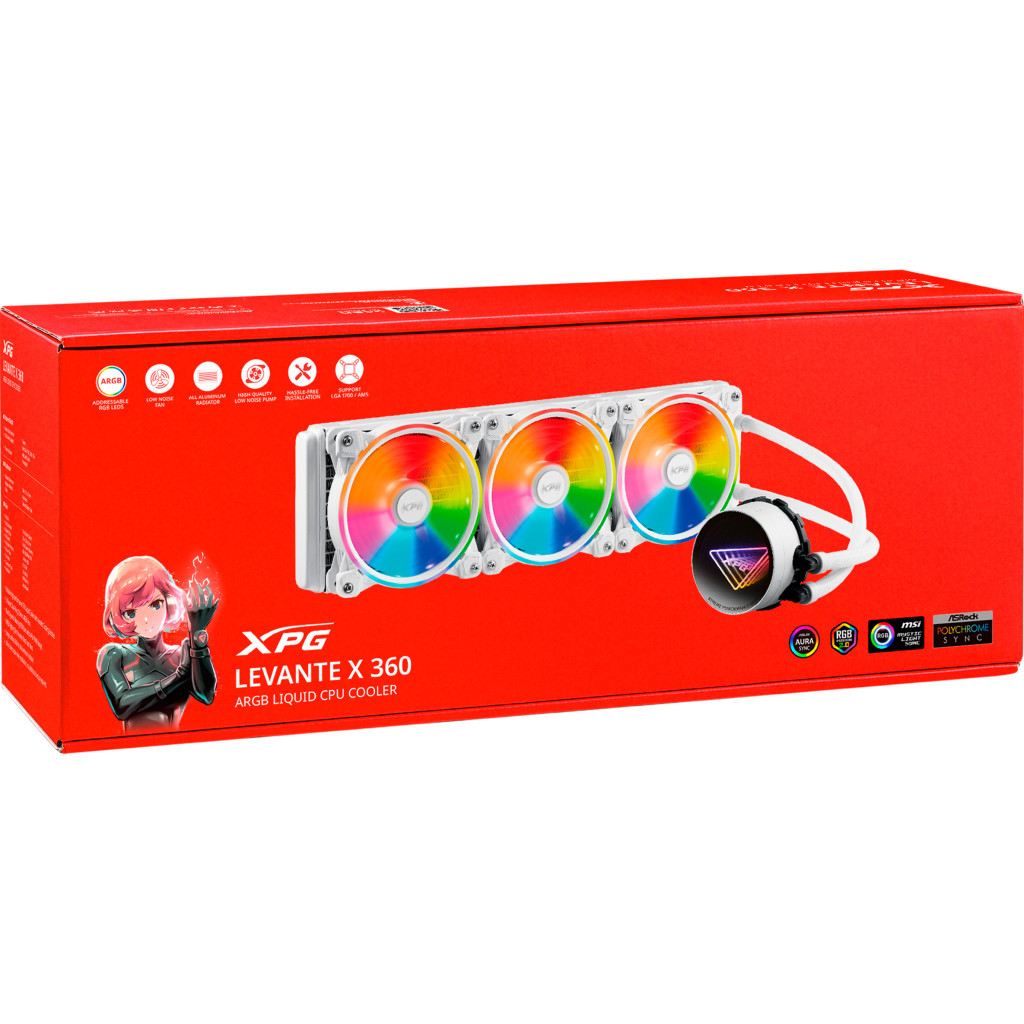 Система рідинного охолодження ADATA LEVANTEX360-WHCWW - зображення 4