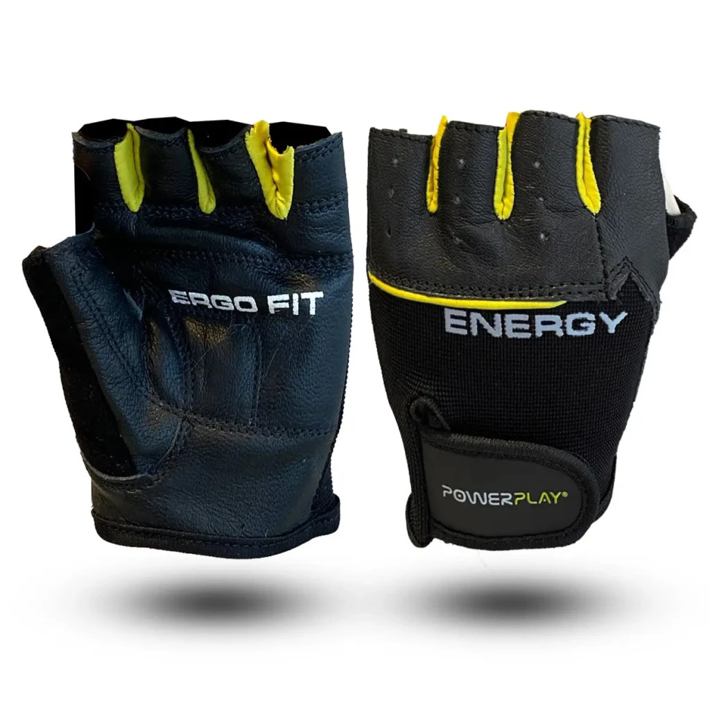 Рукавички для фітнесу PowerPlay 9058 Energy чорно-жовті M (PP_9058_M_Energy) - зображення 1