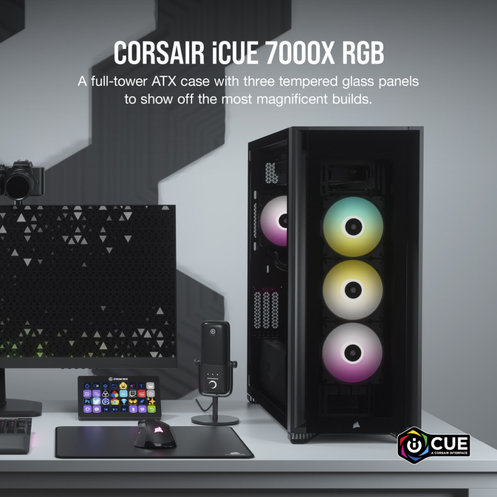 Корпус Corsair iCUE 7000X RGB Tempered Glass Black (CC-9011226-WW) - зображення 11