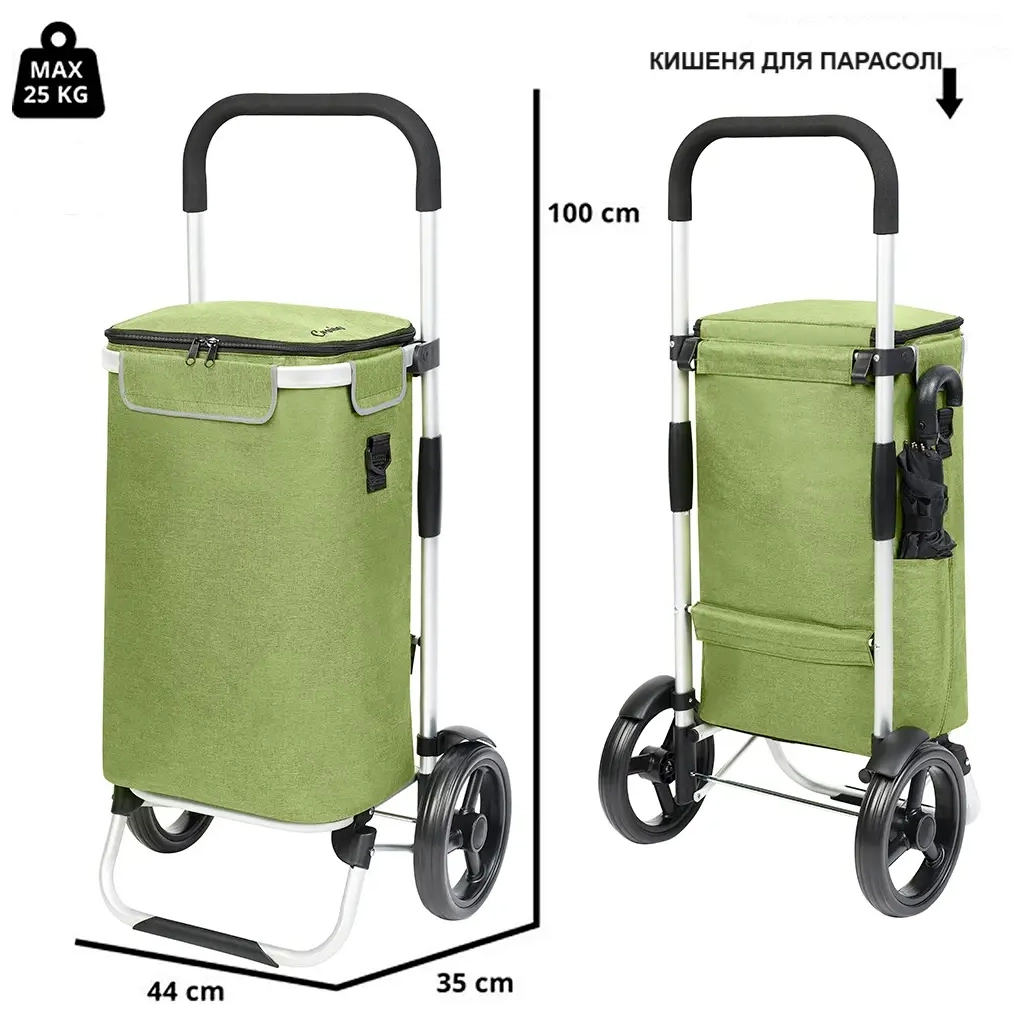 Сумка-візок ShoppingCruiser Allround Green (650070) (930787) - изображение 3