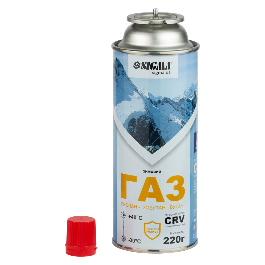 Газовий балон Sigma зимовий 220 г CRV (2901721) - изображение 2