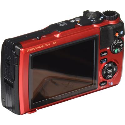 Цифровий фотоапарат Olympus TG-5 Red (Waterproof - 15m; GPS; 4K; Wi-Fi) (V104190RE000) - зображення 9
