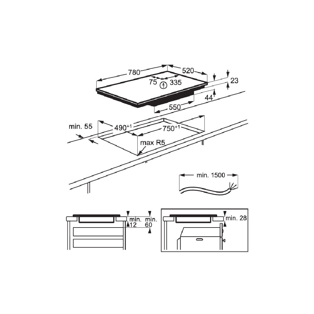 Варочна поверхня Electrolux EIV83443BW - зображення 3