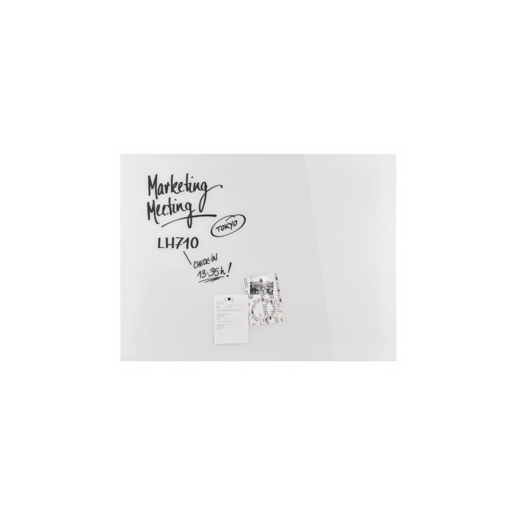 Офісна дошка Magnetoplan скляна магнітно-маркерна 1200x900 біла Glassboard-White (13404000) - зображення 5