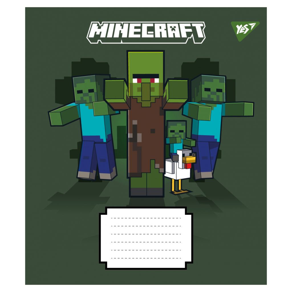 Зошит Yes Minecraft Signs А5 24 аркушів клітинка (767561) - зображення 4