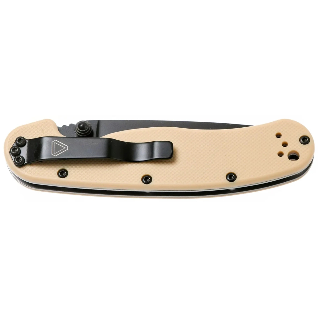 Ніж Ontario Knife RAT II D2 Desert Tan, Black Blade (ON8830DT) - зображення 4