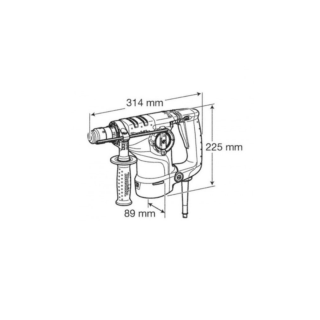 Перфоратор Makita HR3210C SDS-PLUS (HR3210C) - зображення 2