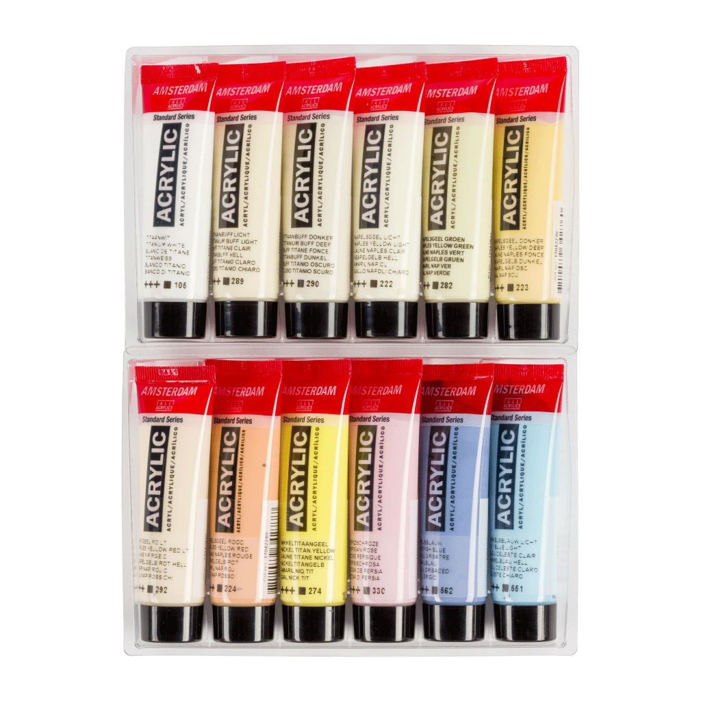 Акрилові фарби Royal Talens Amsterdam Pastels 12 кольорів по 20 мл (8712079451196) - изображение 4