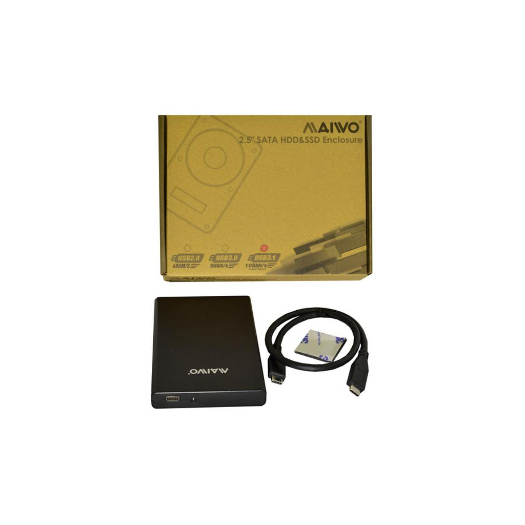 Кишеня зовнішня Maiwo 2.5" SATA HDD/SSD to USB3.1 GEN2 Type-C (45768) - зображення 7