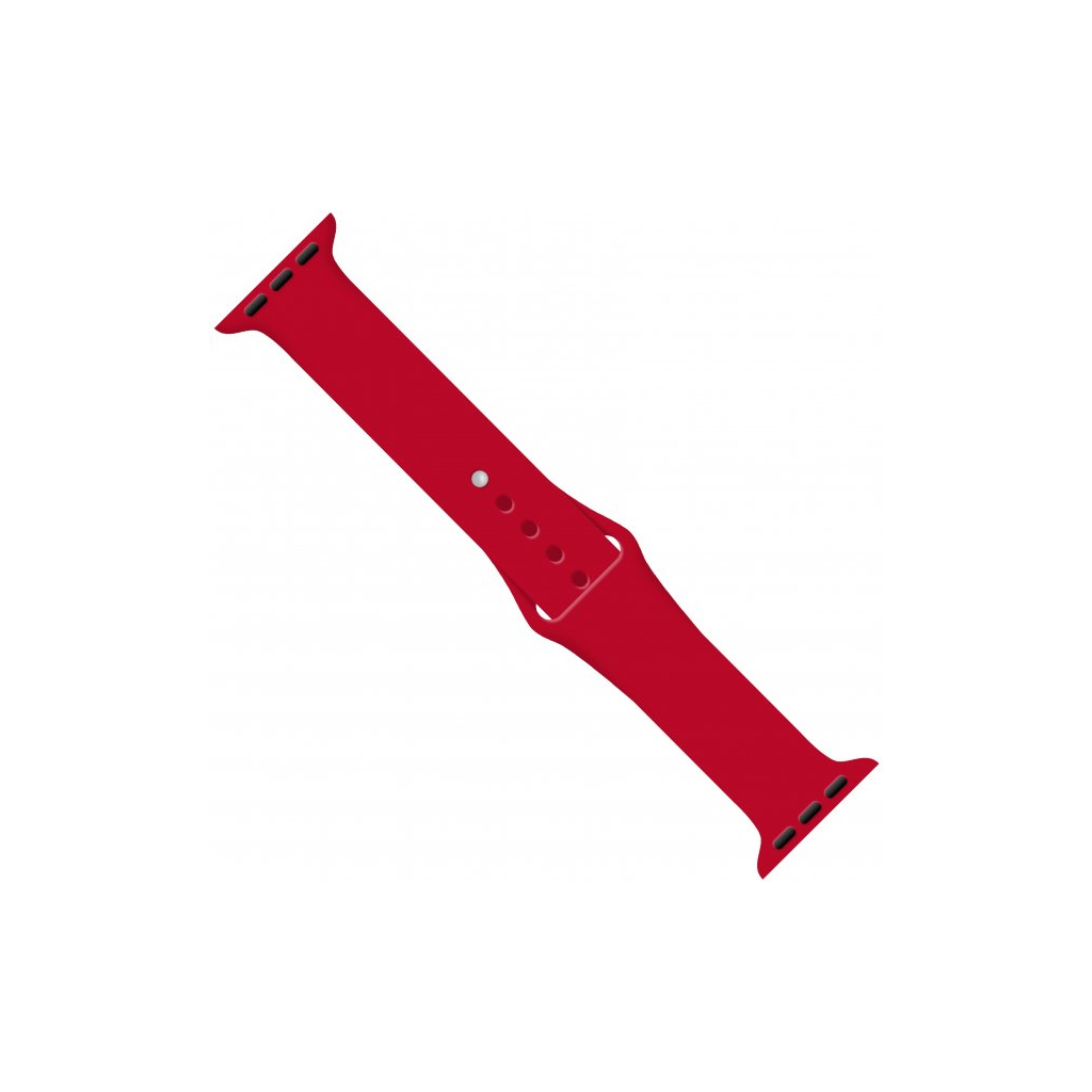 Ремінець до смарт-годинника Intaleo Silicone для Apple Watch 38/40 mm red (1283126494321) - зображення 1