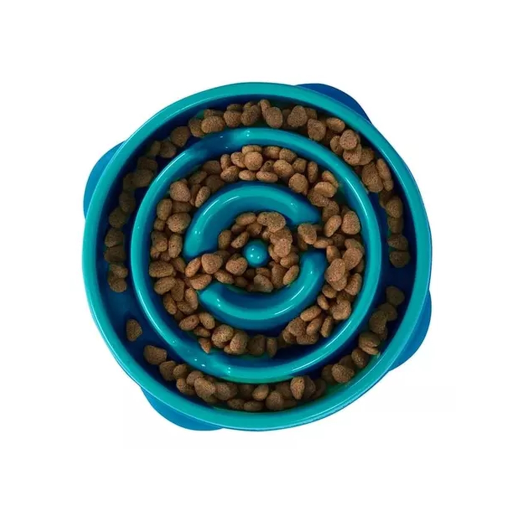 Посуд для собак Outward Hound Миска-лабіринт Fun Feeder Дроп середня бірюзова (0700603510066) - зображення 1