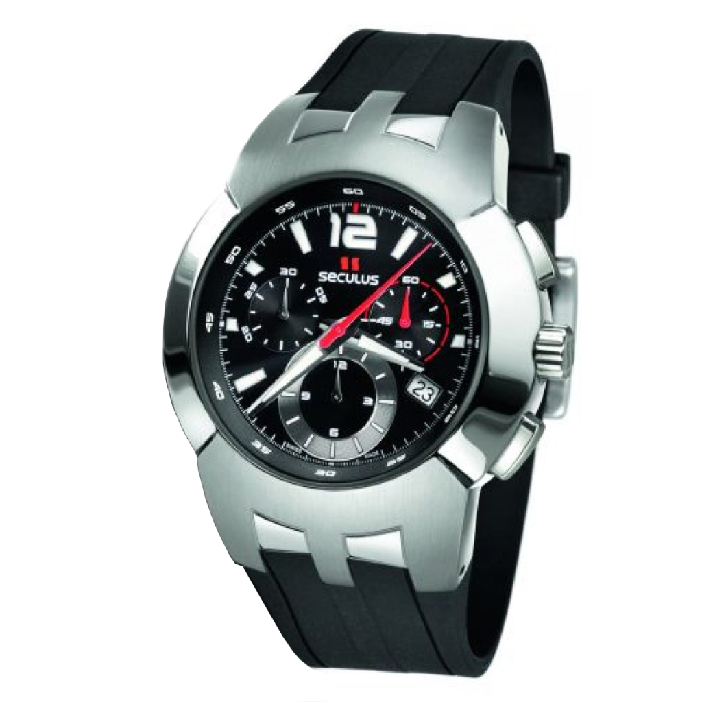 Наручний годинник Seculus 4489.2.503 black, ss, silicon black - зображення 1