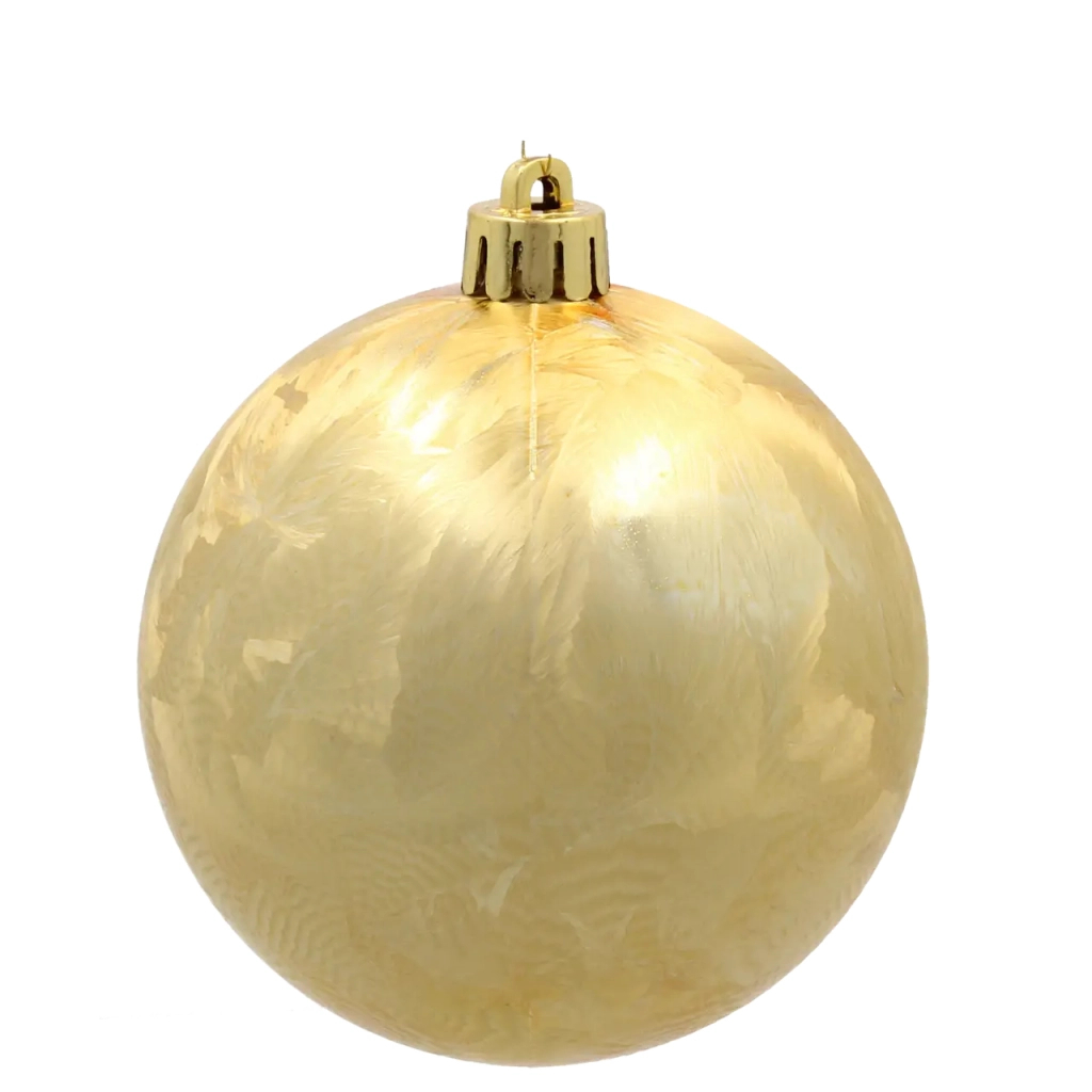 Ялинкова іграшка Chomik пластикові кульки 3 шт, 8см, золотисті (5900779893870_2) - зображення 2