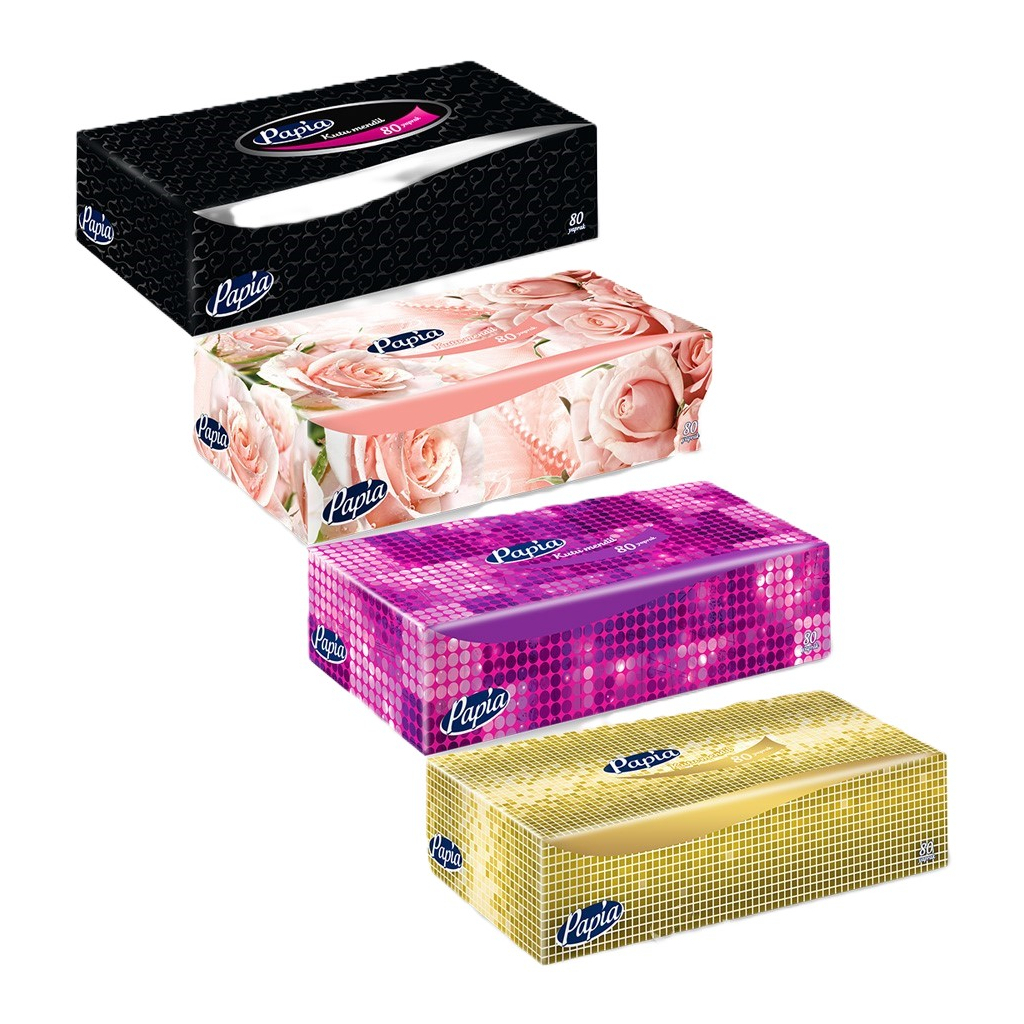 Серветки косметичні Papia 2 шари 80 шт. (8690536014194) - зображення 2