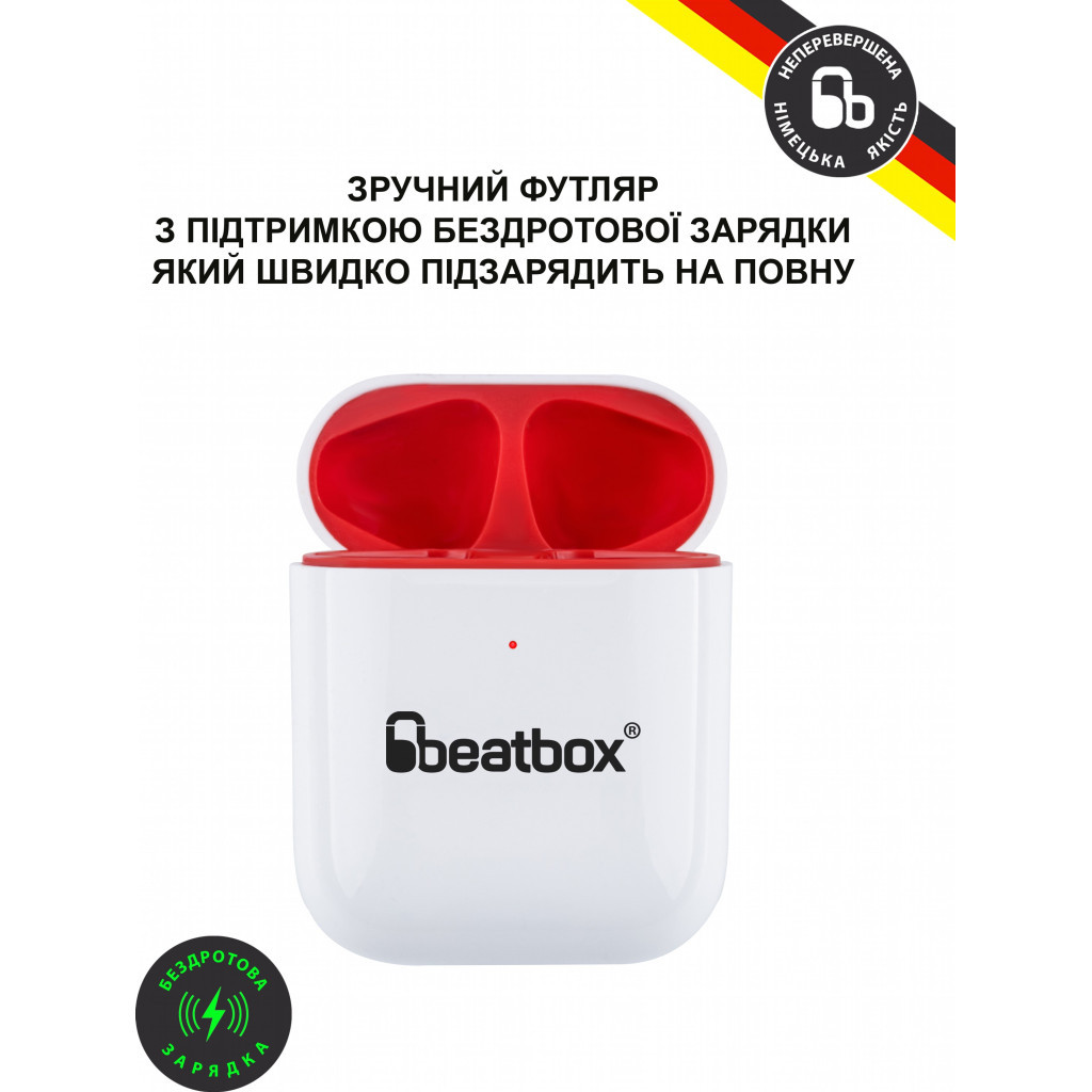 Навушники BeatBox PODS AIR 2 Wireless Charging White-Red (bbpair2wcwr) - зображення 4