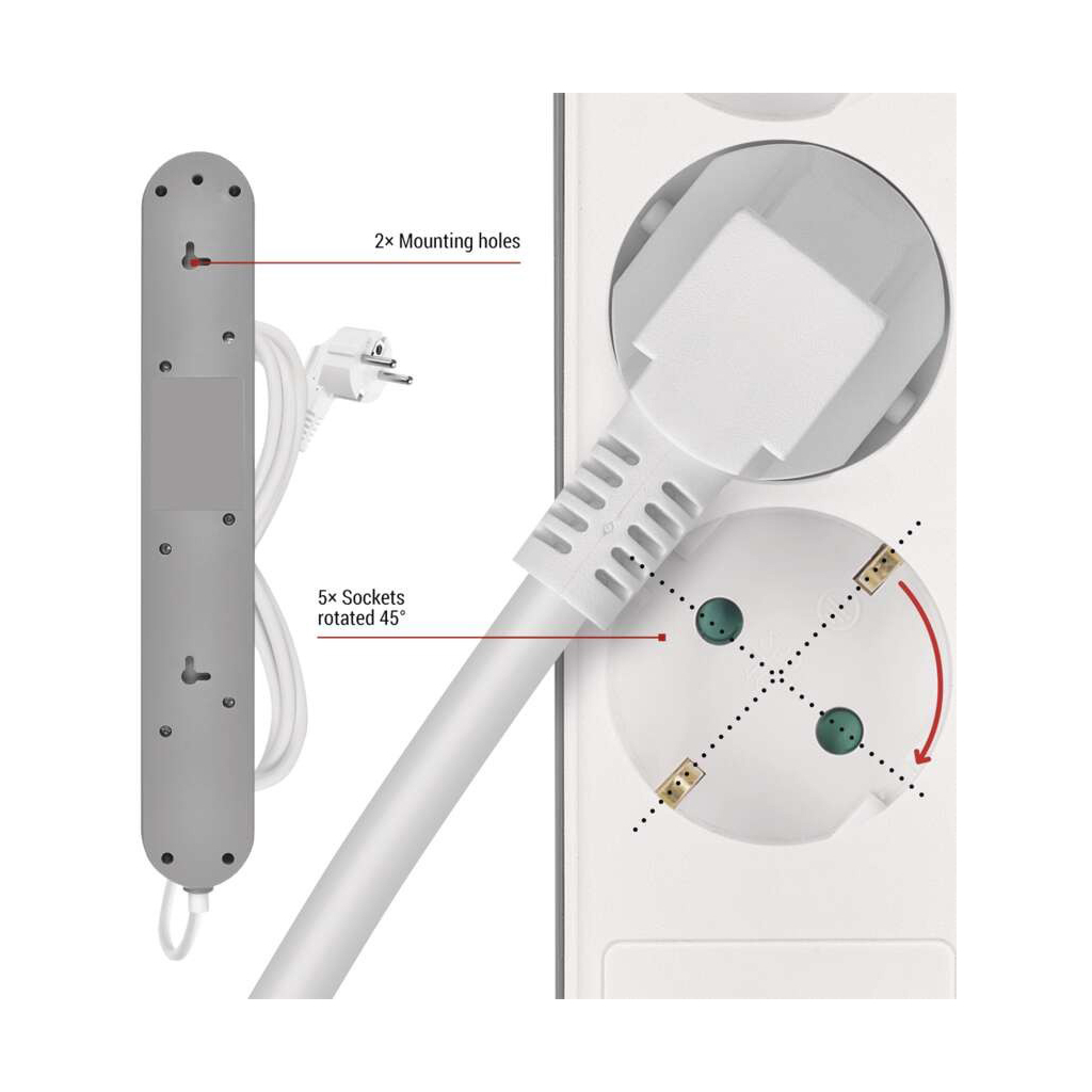Мережевий подовжувач EMOS P1523FC - picture 12