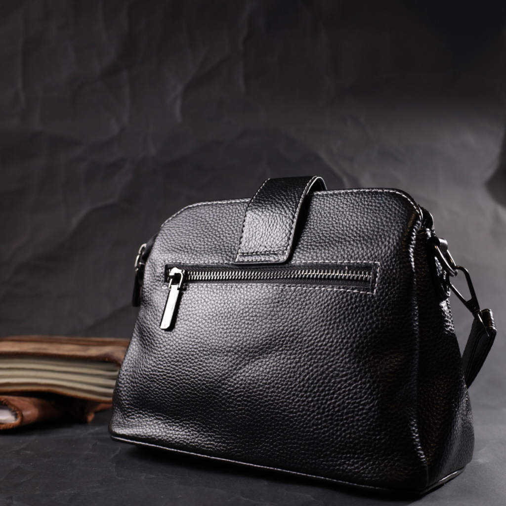 Сумка Vintage З натуральної шкіри Чорна (22415) - зображення 11