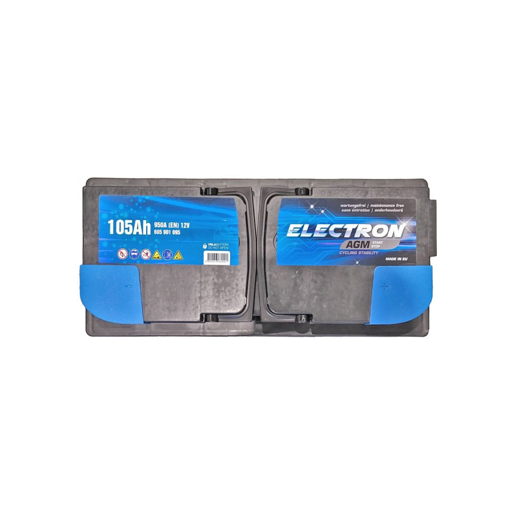Акумулятор автомобільний ELECTRON AGM 105Ah Ев (-/+) (950EN) (605901095) - зображення 2