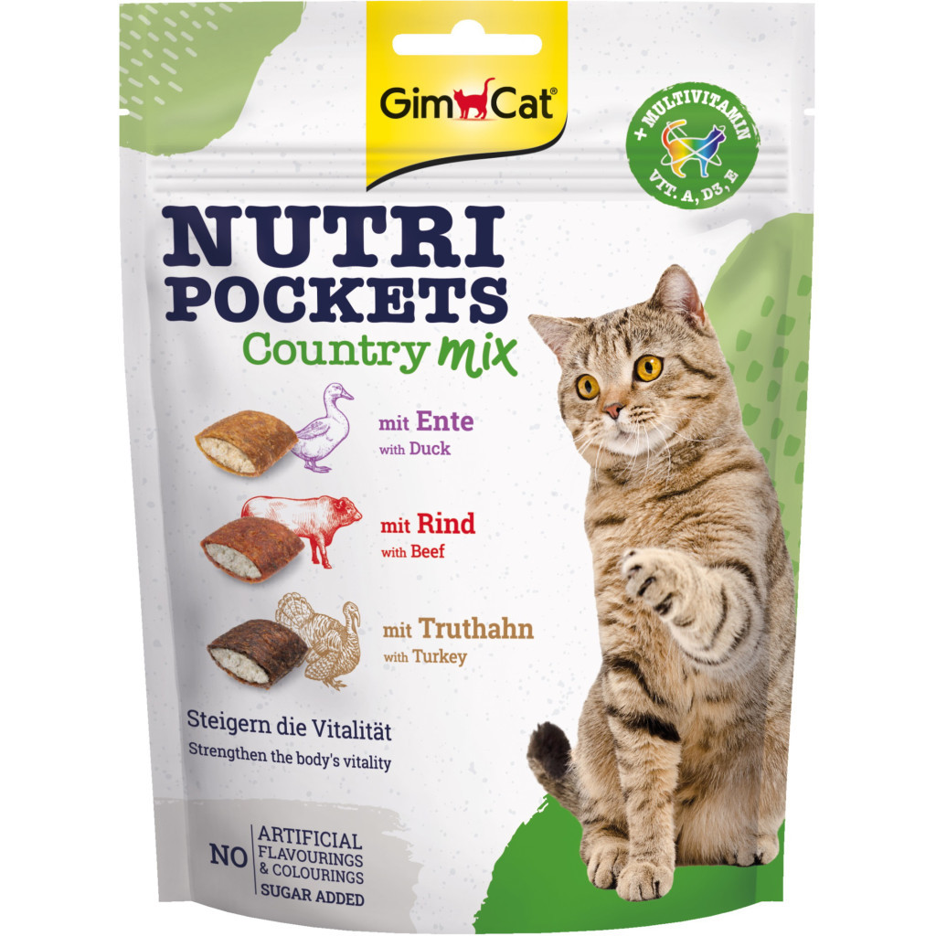 Ласощі для котів GimCat Nutri Pockets Кантрі мікс 150 г (4002064419275) - зображення 1