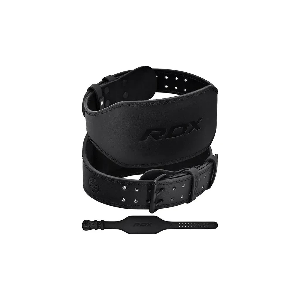 Атлетичний пояс RDX 6 шкіряний Full Black M (WBS-6FB-M) - зображення 2
