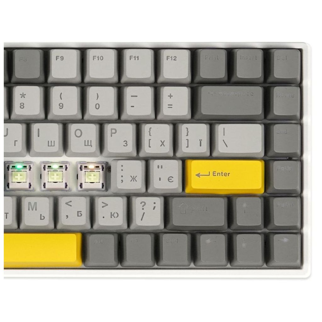 Клавіатура Epomaker EP84 Plus 75 Wisteria Linear Switch Hot-Swap RGB Wireless/Bluetooth/USB UA White (EP84-W-WL) - зображення 2