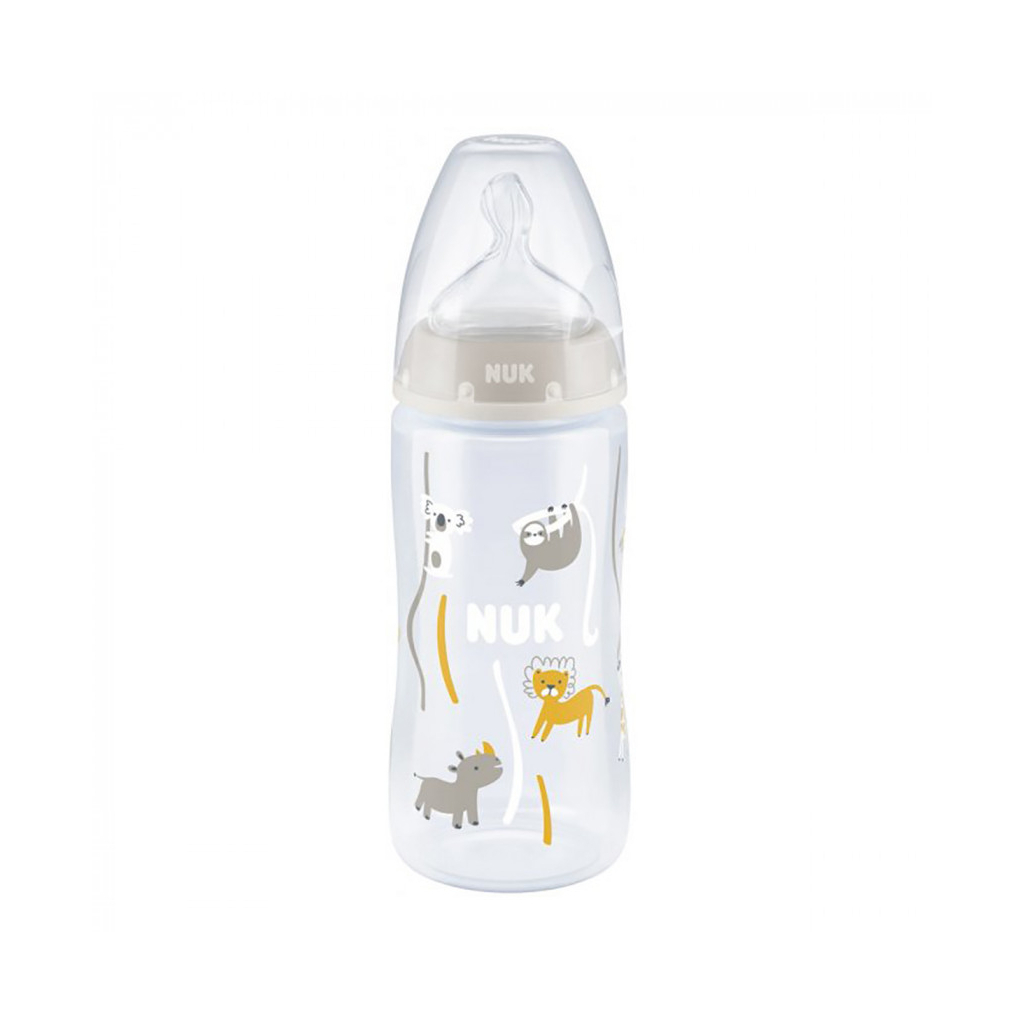 Пляшечка для годування Nuk First Choice Plus Сафарі 300 мл Бежева (3952396) - зображення 1