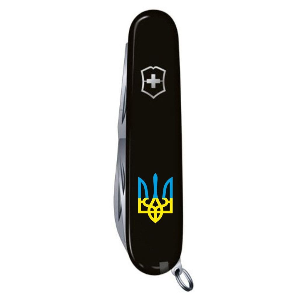 Ніж Victorinox Huntsman Ukraine Black "Тризуб Жовто-Блакитний" (1.3713.3_T0016u) - зображення 6