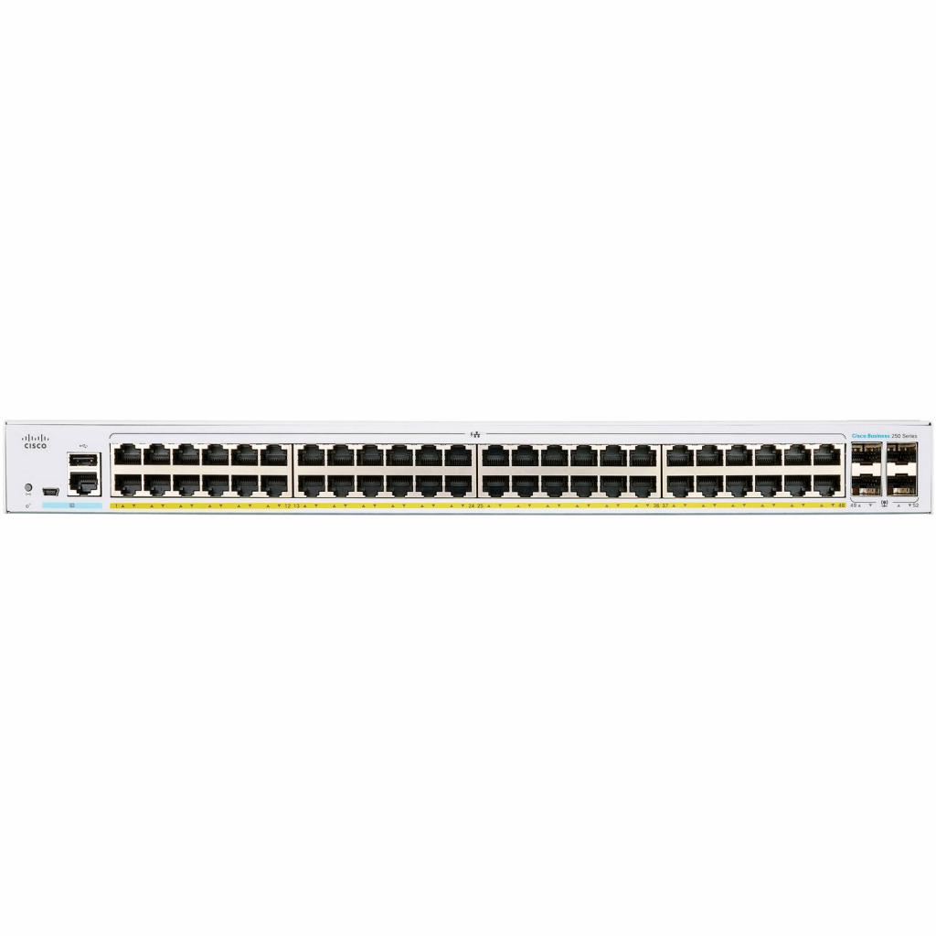 Комутатор мережевий Cisco CBS250-48P-4X-EU - зображення 2