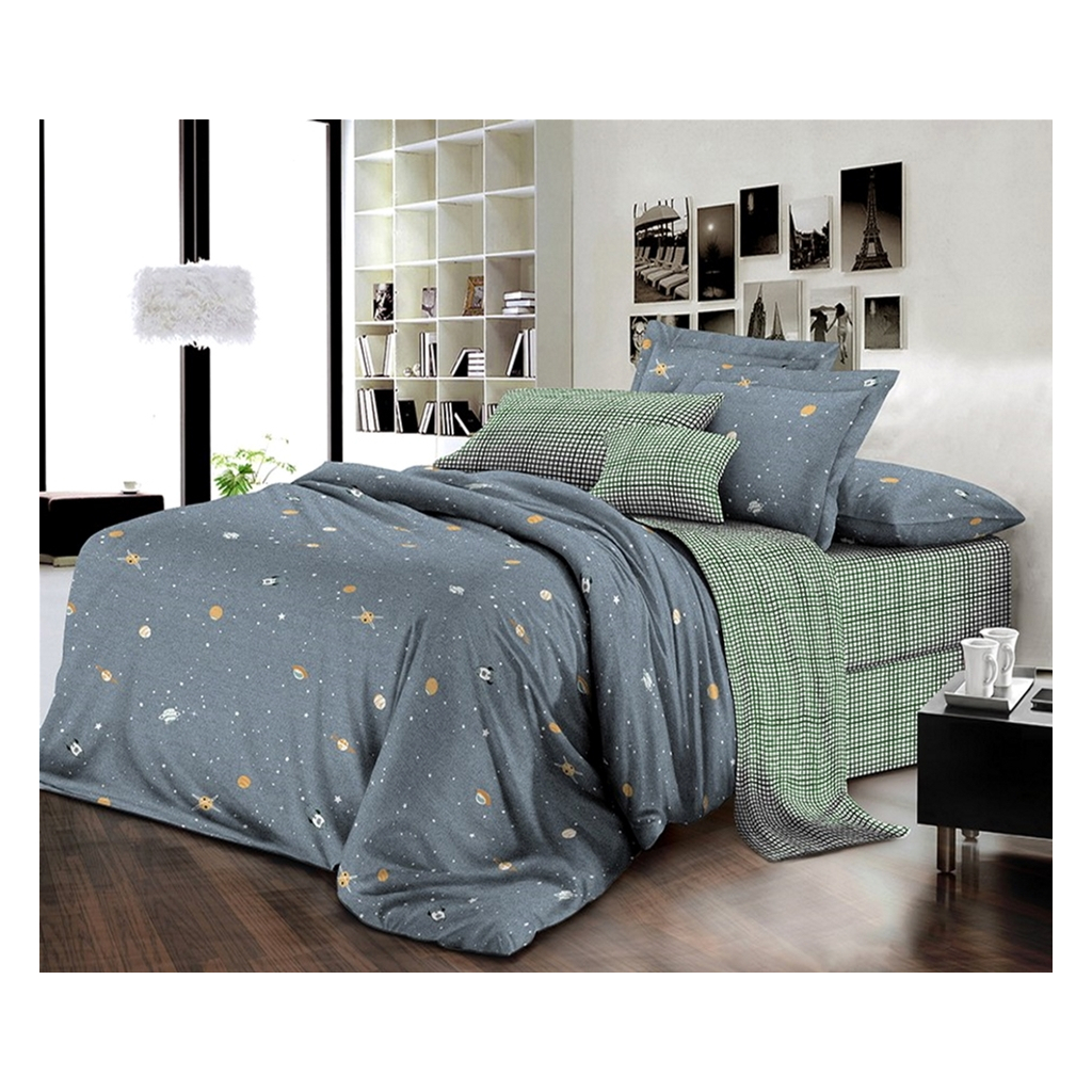 Постільна білизна MirSon Бязь Premium 17-0429 Space King Size (2200002949330) - зображення 1