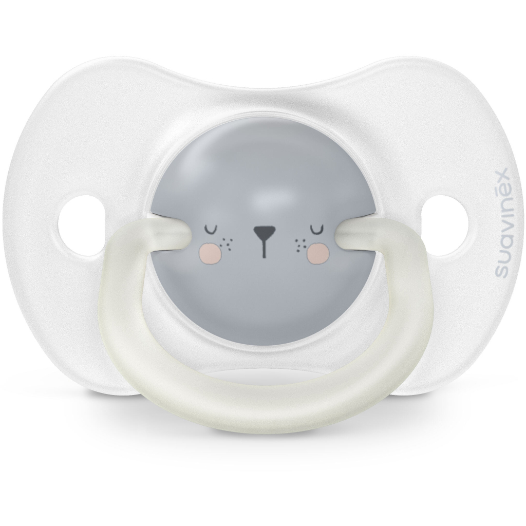 Пустушка Suavinex фізіологочна, 2 шт. 0-6 місяців, нічна/ведмедик (308212) - изображение 3