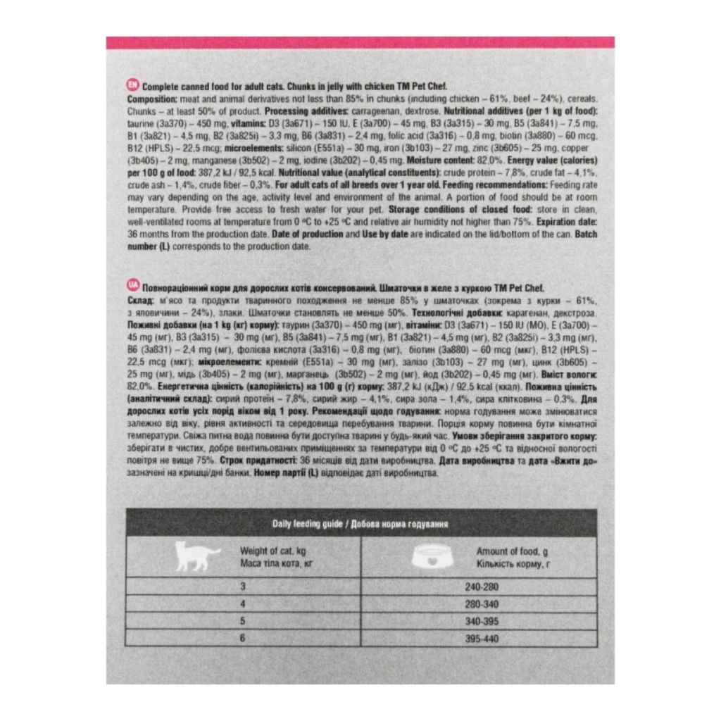 Вологий корм для кішок Pet Chef З куркою 200 г (4820255194066) - зображення 3