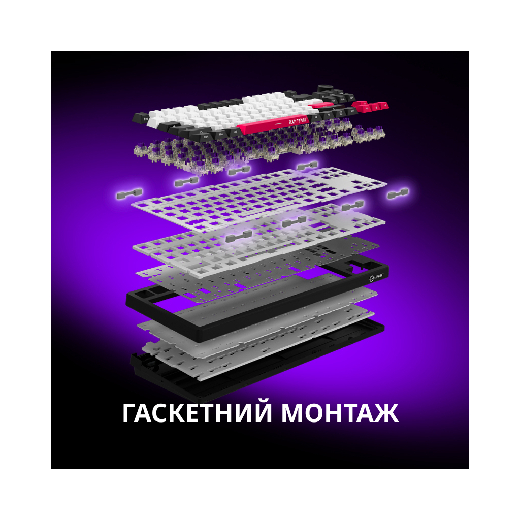Клавіатура Lorgar KBP70TKLW Wireless TKL Mechanical Pro UA White (LRG-KBP70TKLW-WH-US) - зображення 6