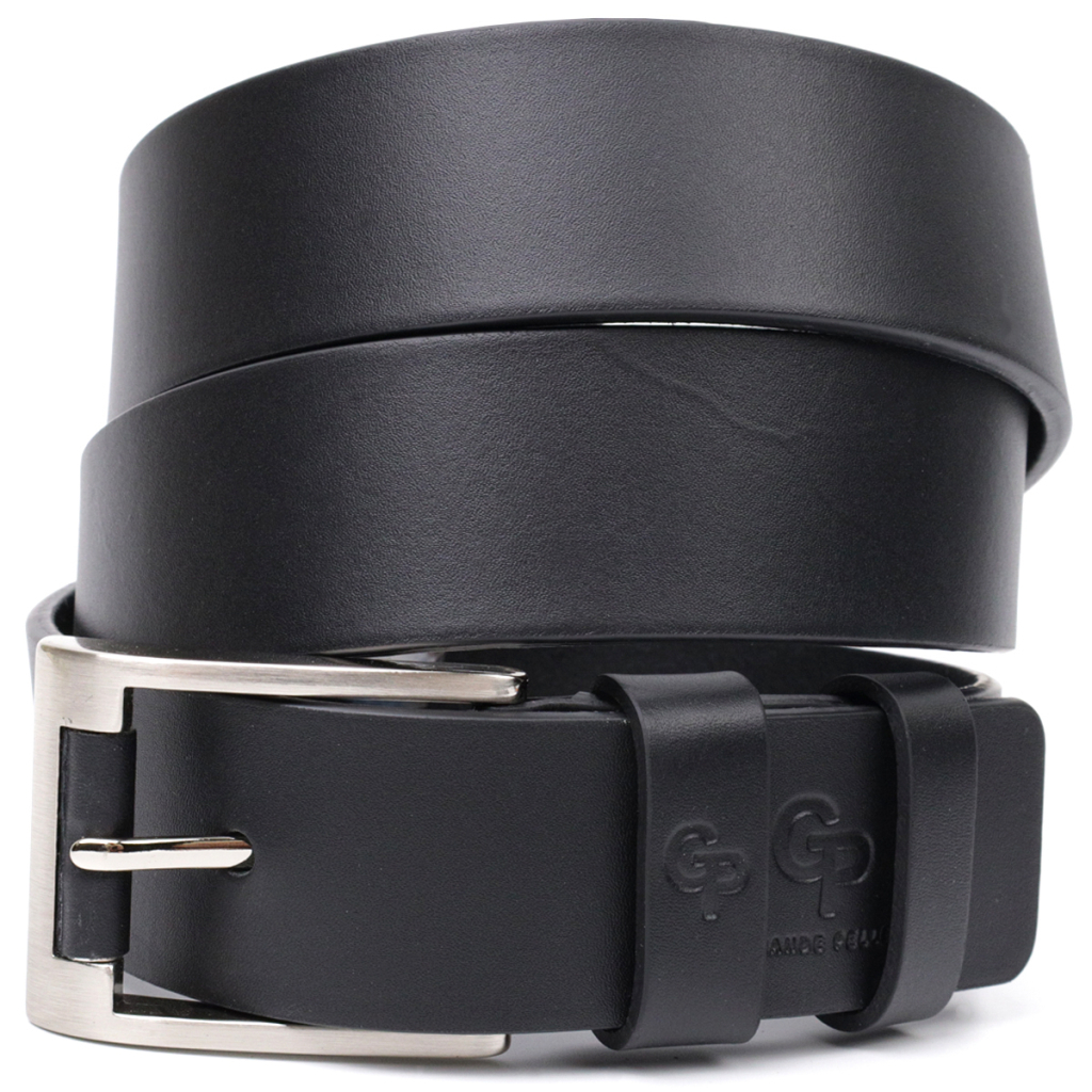 Ремінь Grande Pelle Під джинси з натуральної шкіри Чорний (11687) - зображення 1
