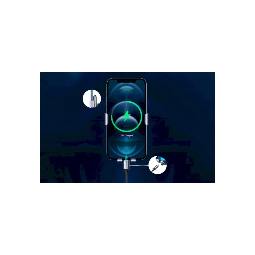 Універсальний автотримач Ugreen LP274 Gravity Phone Holder for Round Air Vent Black (30401) - зображення 5