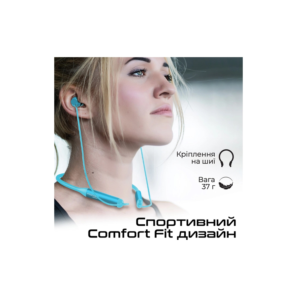 Навушники Promate ANC Velcon Blue (velcon.blue) - зображення 4