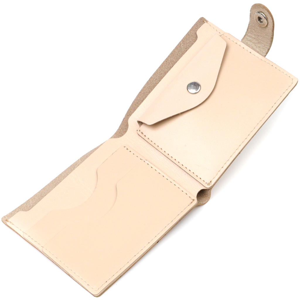 Гаманець Shvigel Шкіряний Молочний (16623) - зображення 6