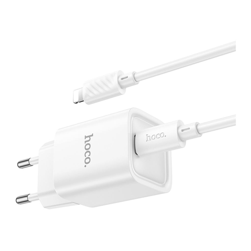 Зарядний пристрій HOCO C148A Charm USB-C PD30W + cable USB-C to Lightning White (6942007630313) - зображення 5