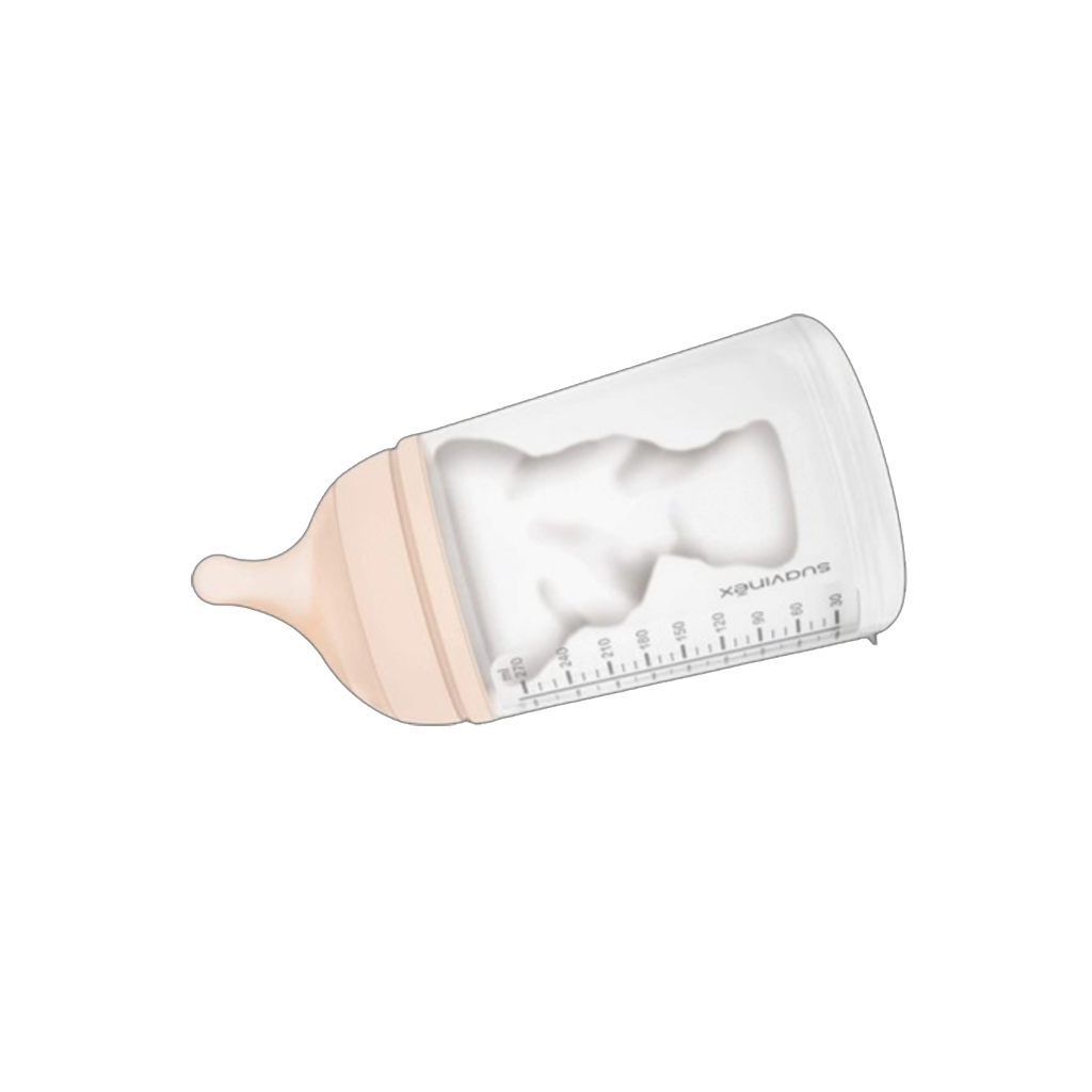 Набір для годування новонароджених Suavinex Zero. Zero Beige (пляшка 180 мл + пустушка) (308426) - зображення 4