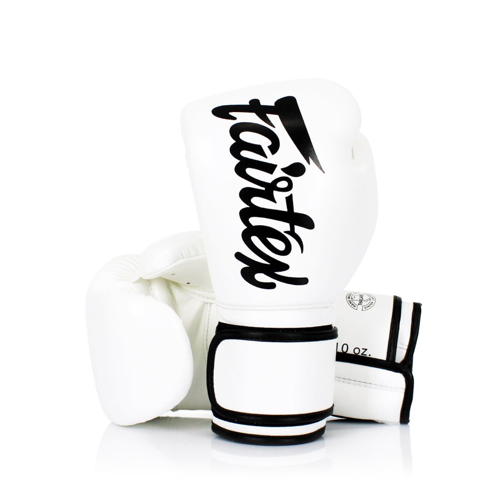 Боксерські рукавички Fairtex BGV14 White 14 унцій (бинти в комплекті) (BGV14_14oz_White) - зображення 2