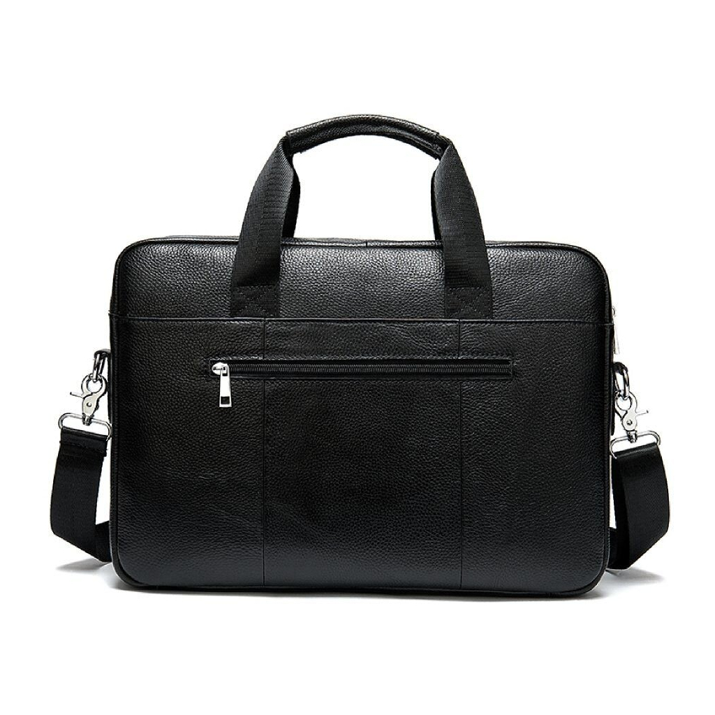 Сумка Vintage Чоловіча з зернистої шкіри Чорна (14886) - зображення 12