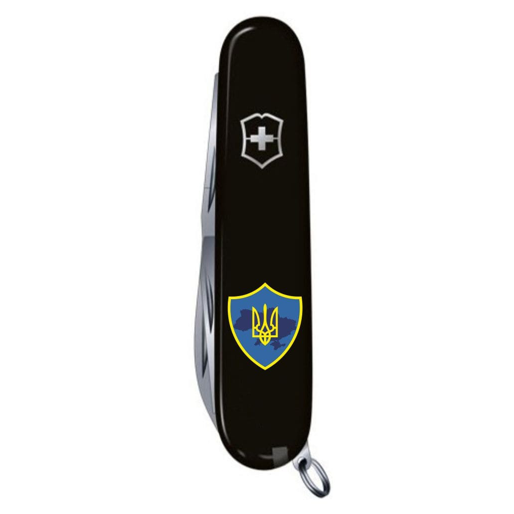 Ніж Victorinox Spartan Ukraine 91 мм Чорний Тризуб на щиті (1.3603.3_T1080u) - изображение 4