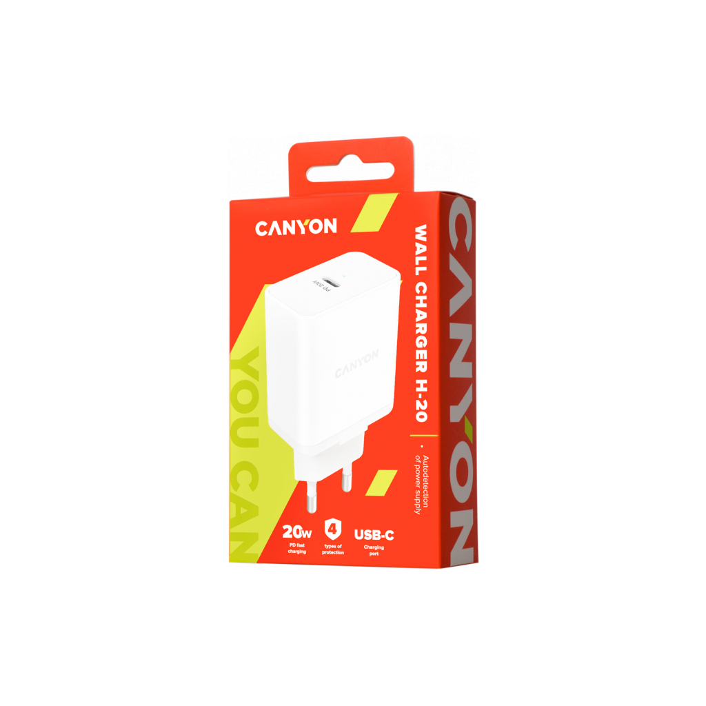Зарядний пристрій Canyon PD WALL Charger 20W (CNE-CHA20W) - зображення 4