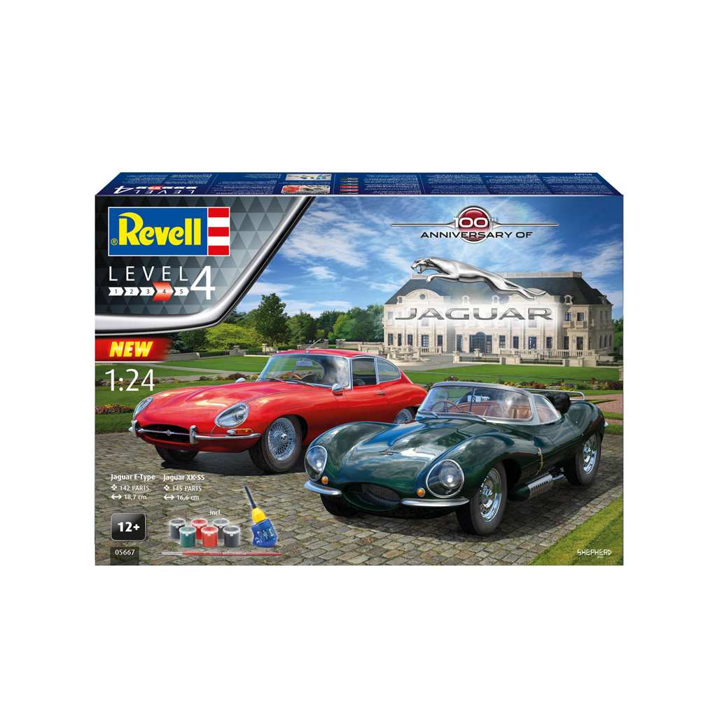 Збірна модель Revell Набір до 100 річниці автомобілі Jaguar рівень 4 масштаб 1:24 (RVL-05667) - зображення 12