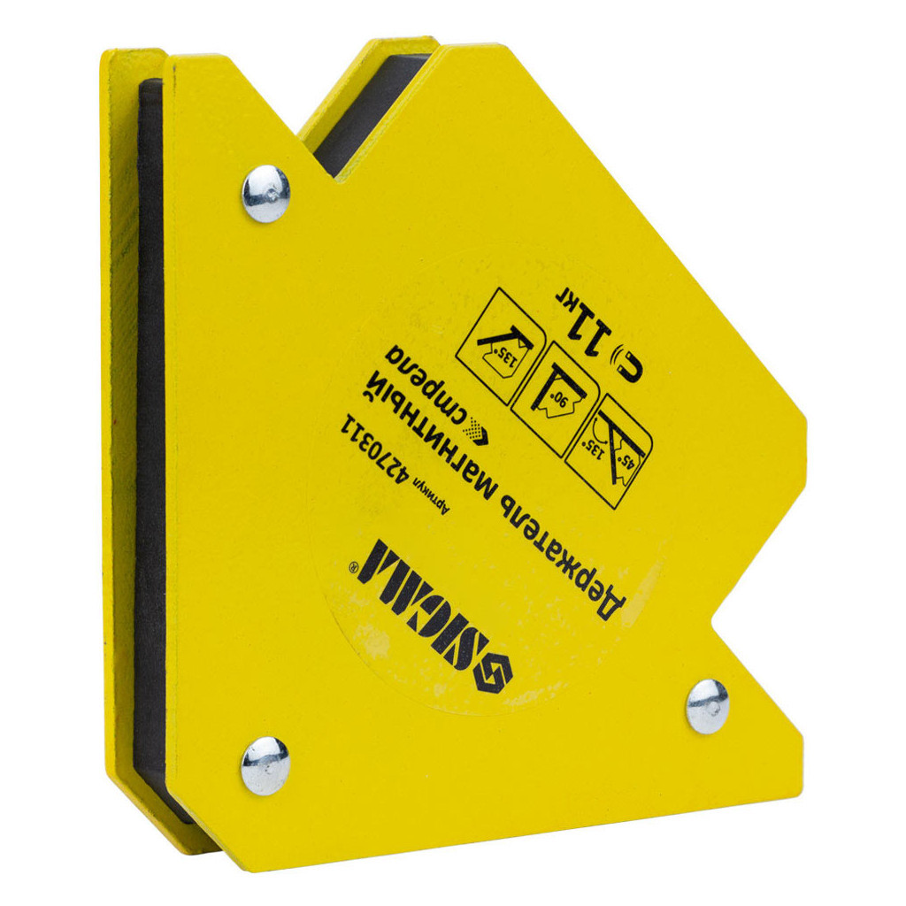 Магніт для зварювання Sigma стріла 11кг 75x65мм (45,90,135°) (4270311) - изображение 3